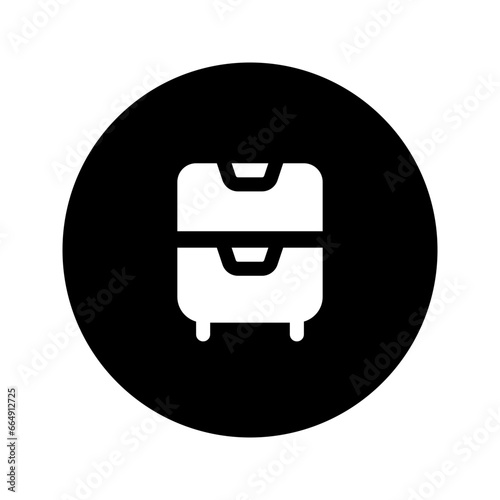 drawer circular glyph icon