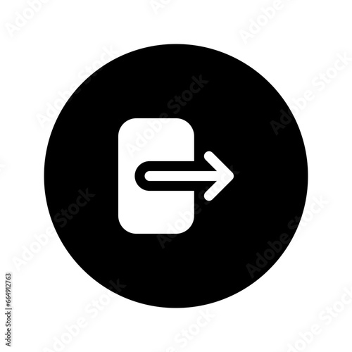 exit circular glyph icon