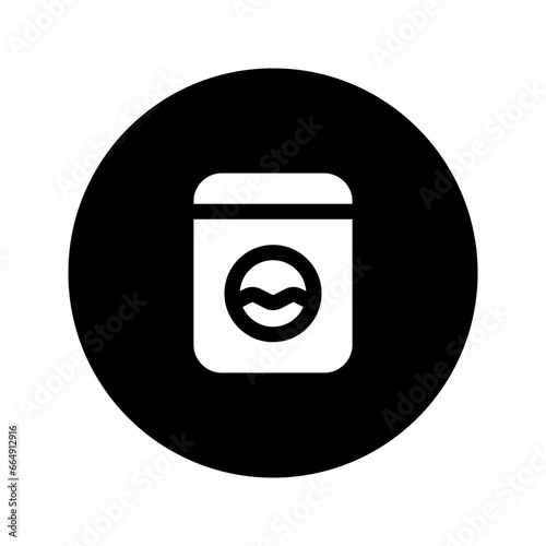 laundry service circular glyph icon