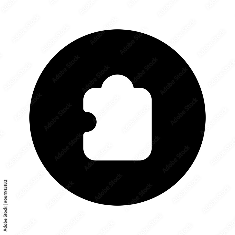 puzzle circular glyph icon puzzle circular glyph icon