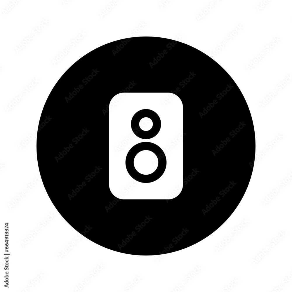 speaker circular glyph icon speaker circular glyph icon