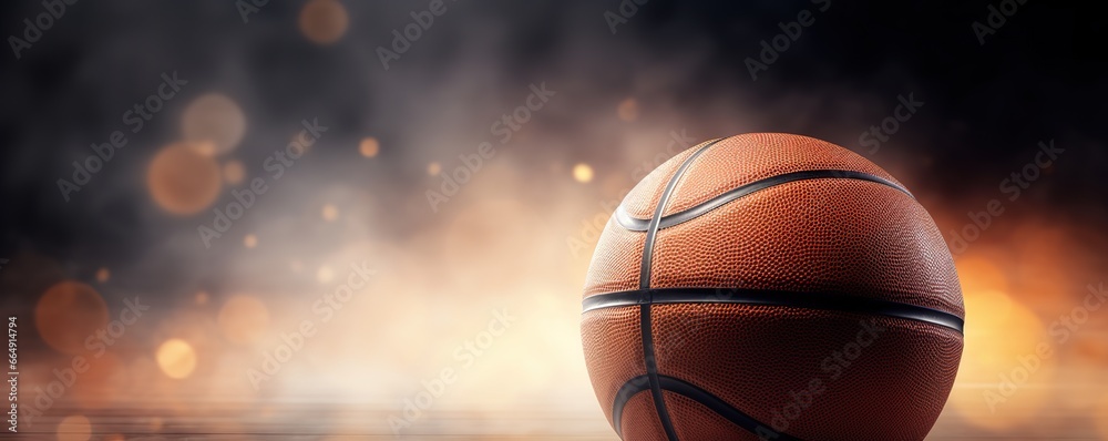 basketball background with smoke effect.