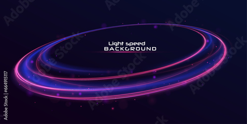 Brilliant galaxy  light blue ellipse glowing podium. Space tunnel. Light everyday glowing effect. semicircular wave, light vortex wake. Bright spira. 
