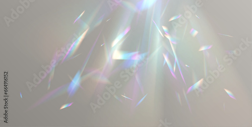 Colorful light leak on black background, abstract design with optical lens flare shot on a long lens. Abstract refraction glow effect on black background. 