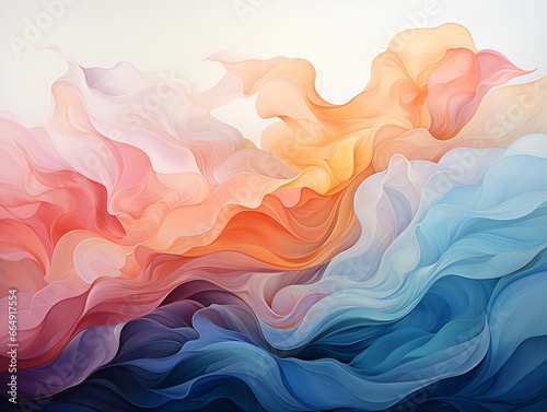 Abstract Colorful Waves Background