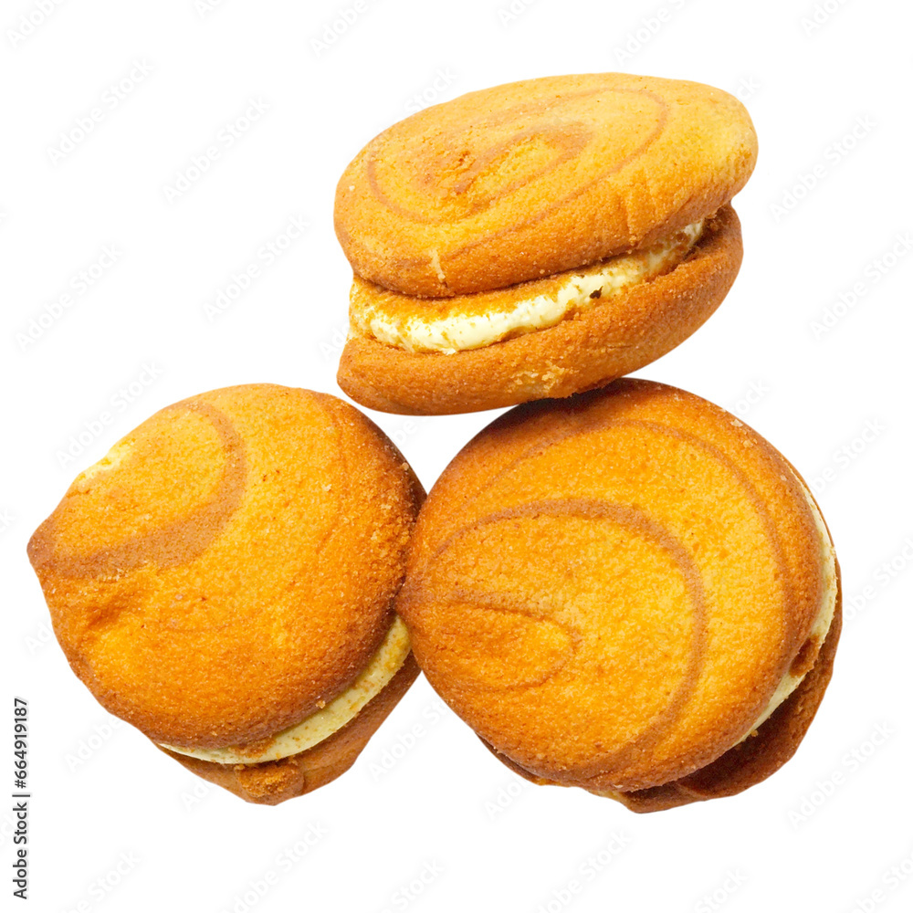 Cookies buns in PNG isolated on transparent background