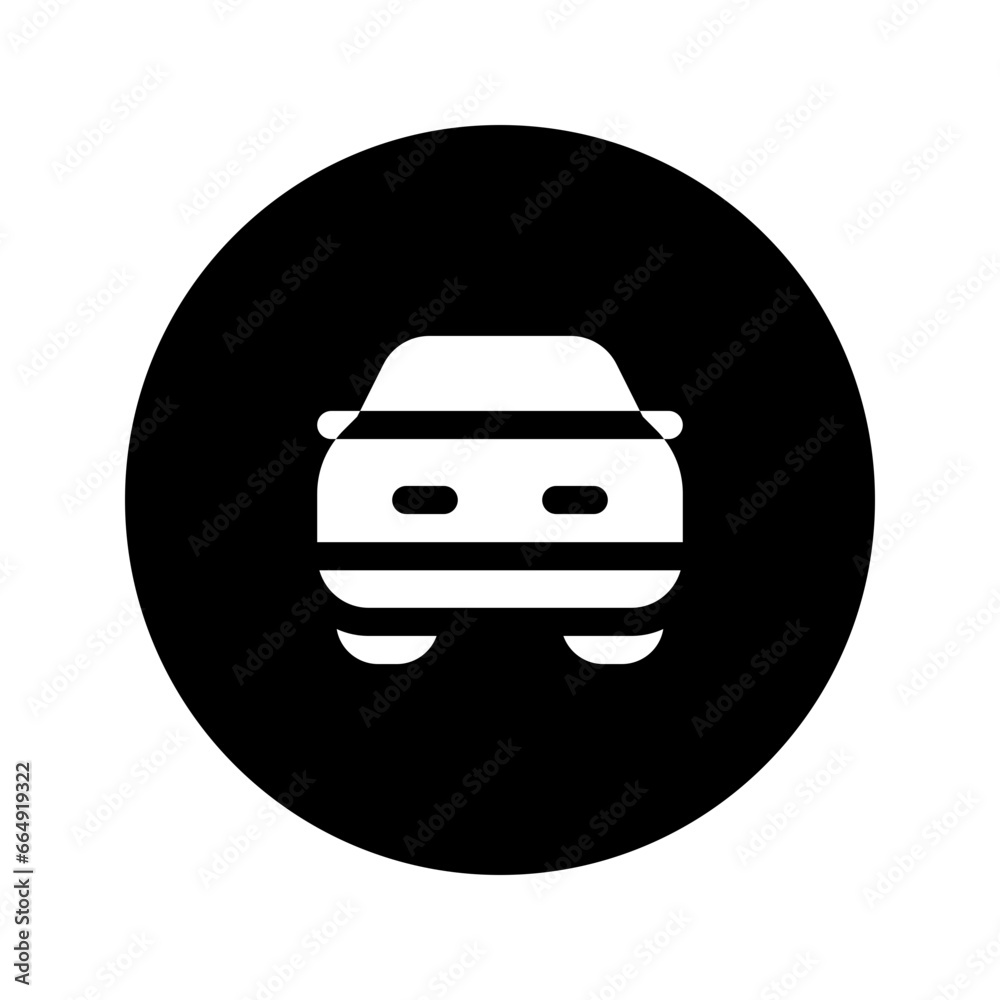 cars circular glyph icon
