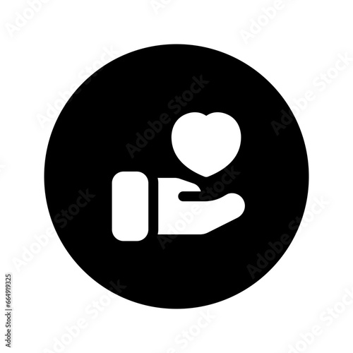 charity circular glyph icon