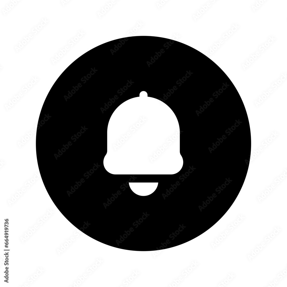 notification bell circular glyph icon