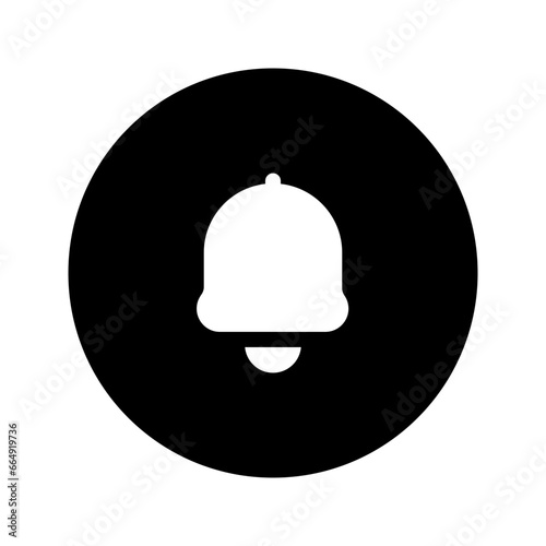 notification bell circular glyph icon