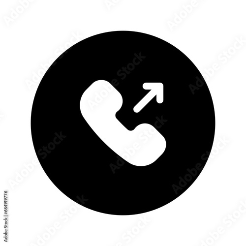 outgoing call circular glyph icon