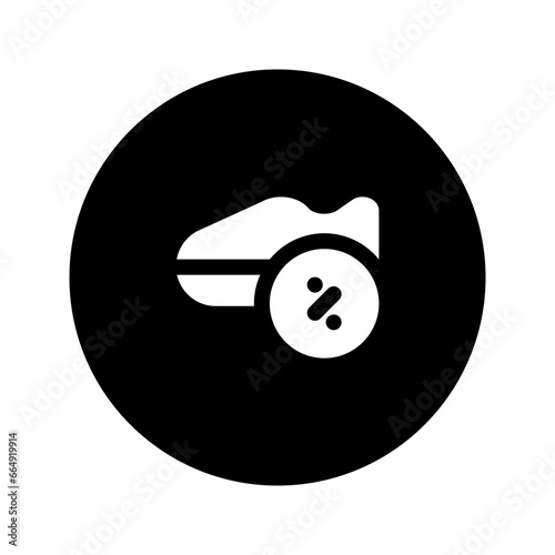shoe circular glyph icon