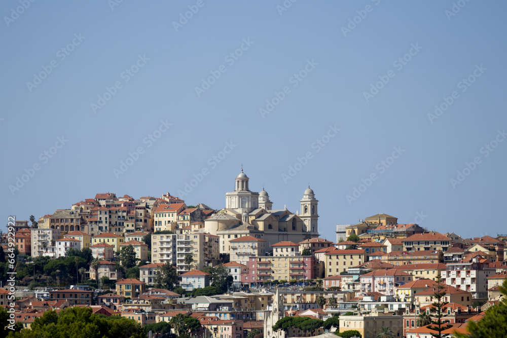 Panoramic view of the city of Imperia in Italy