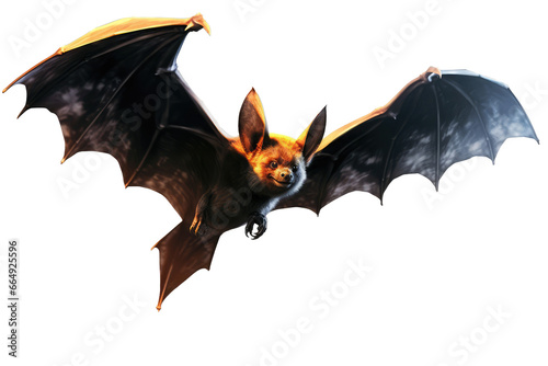 bat flying isolated on white