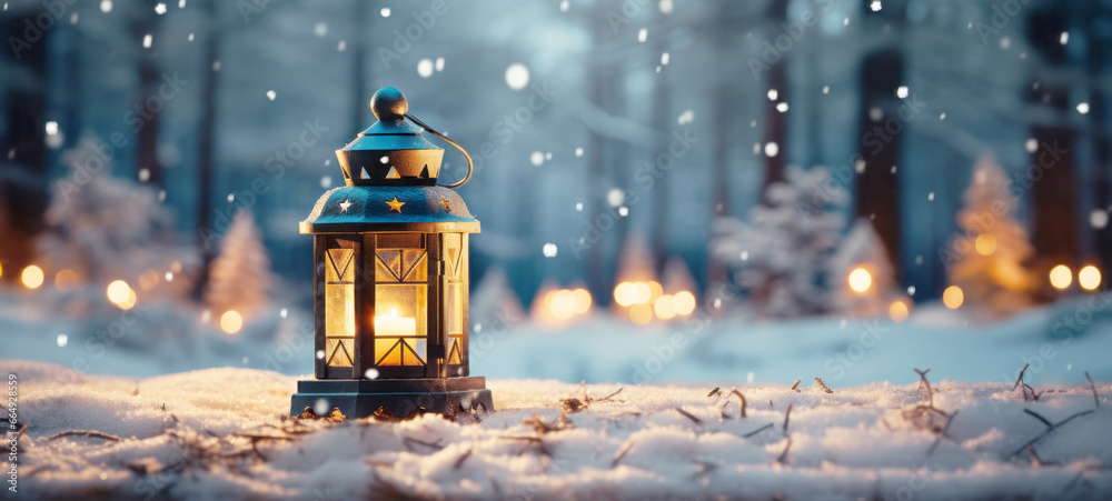 Beautiful winter christmas background and space for text