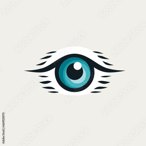 Predictive analytics filled colorful logo. Data security. Eye symbol. Design element. Created with artificial intelligence. Ai art for corporate branding, software platform, tech product