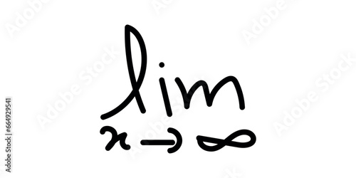 Limit notation symbol in calculus. Mathematics resources for teachers and students.