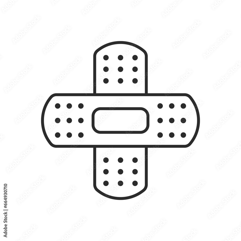 Medical patch, plaster, band, bandage vector icon. Band aid icon, sign, illustration Medical patch, plaster, band, bandage vector icon. Band aid icon, sign, illustration