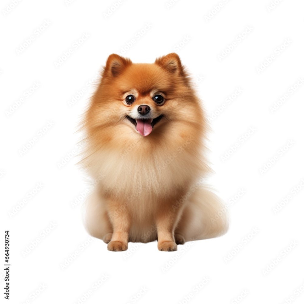 Pomeranian dog breed no background Pomeranian dog breed no background