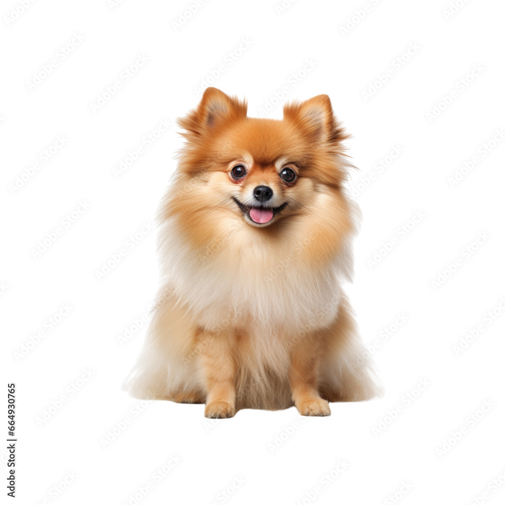 Pomeranian dog breed no background