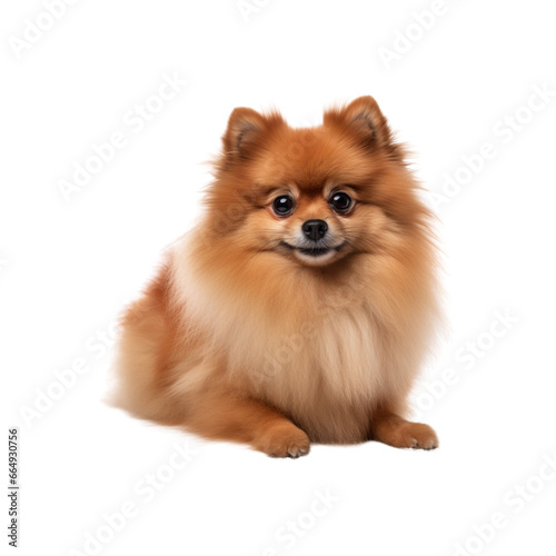 Pomeranian dog breed no background © jirasin