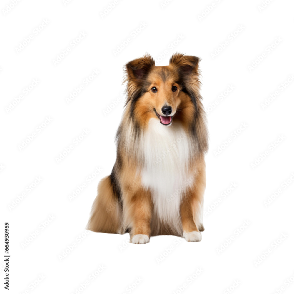 Shetland Sheepdog dog breed no background