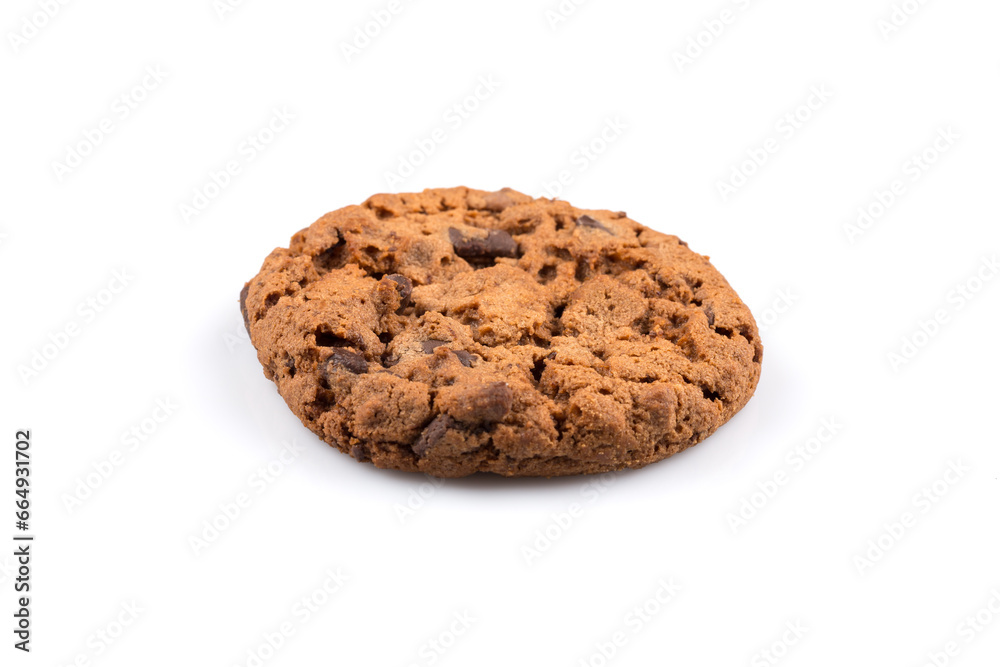 Chocolate chip cookie isolated on white Chocolate chip cookie isolated on white