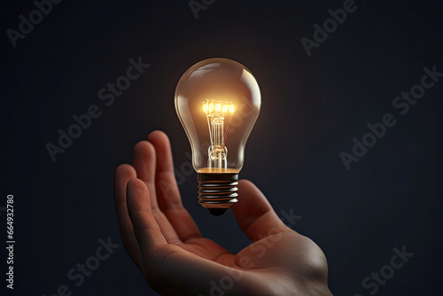 light bulb in hand