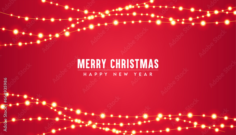  merry christmas red poster or banner background or social media wish cards for christmas - obrazy, fototapety, plakaty 