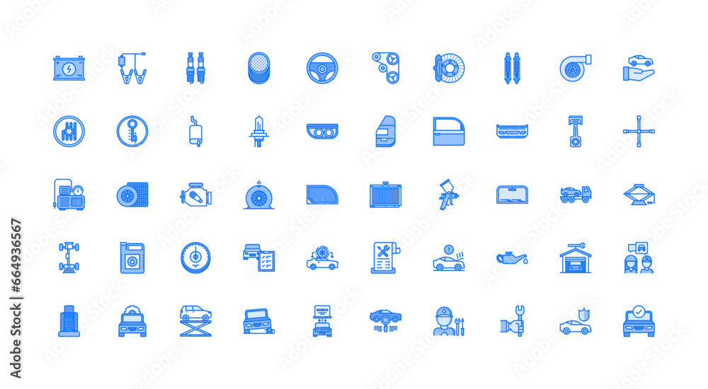 car mechanic icon set car mechanic icon set