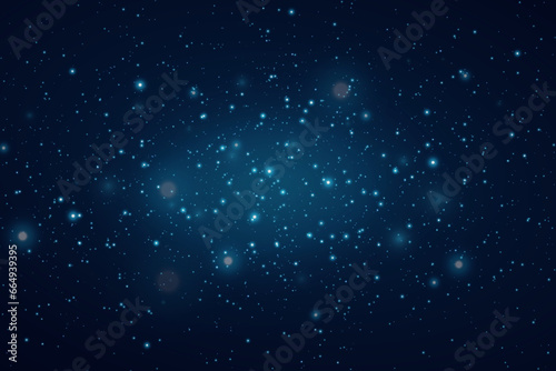  Background of falling particles of magic dust. Energy light of blue dust particles.