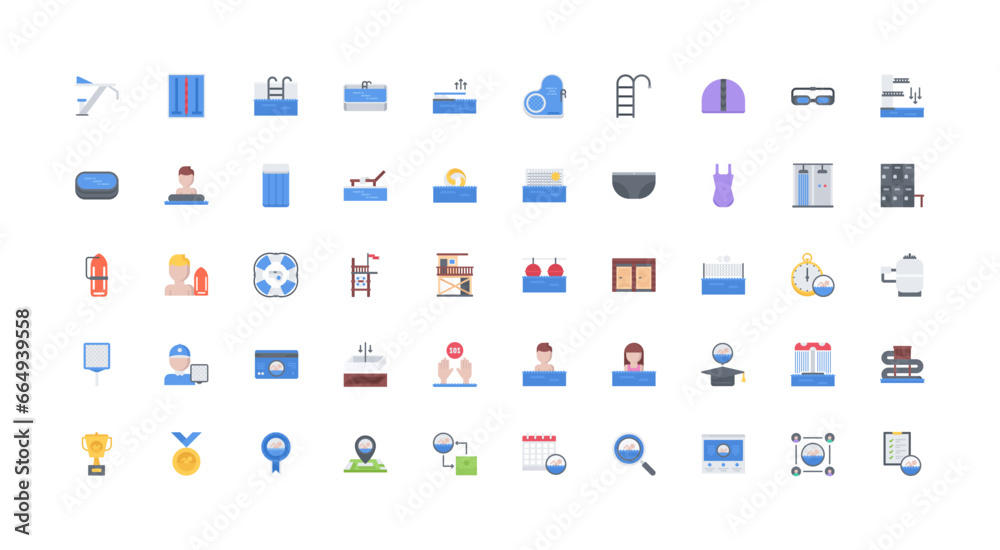 swimming icon set swimming icon set