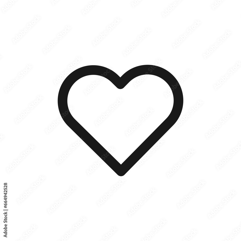 Heart vector icon. Heart line simple icon, outline vector sign Heart vector icon. Heart line simple icon, outline vector sign