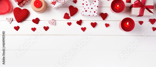 Valentines Day Gifts and Hearts Background