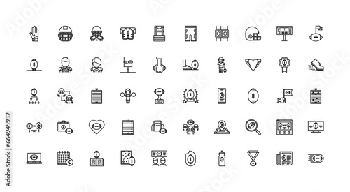 American football icon set