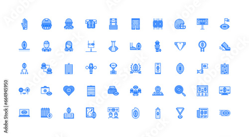 American football icon set