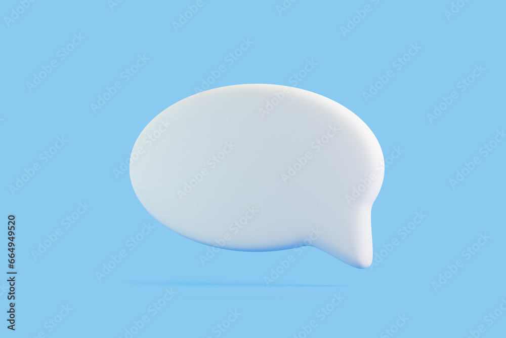 Speech bubble on blue background. Chat icon set. Chatting box, message box. 3D render illustration Speech bubble on blue background. Chat icon set. Chatting box, message box. 3D render illustration