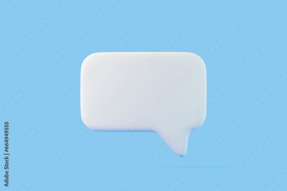 Speech bubble on blue background. Chat icon set. Chatting box, message box. 3D render illustration Speech bubble on blue background. Chat icon set. Chatting box, message box. 3D render illustration