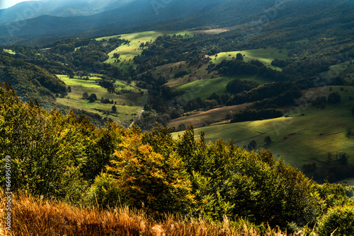 Fototapeta Naklejka Na Ścianę i Meble -  Polonina Wetlinska, Bieszczady mountain, Bieszczady National Park, Poland.