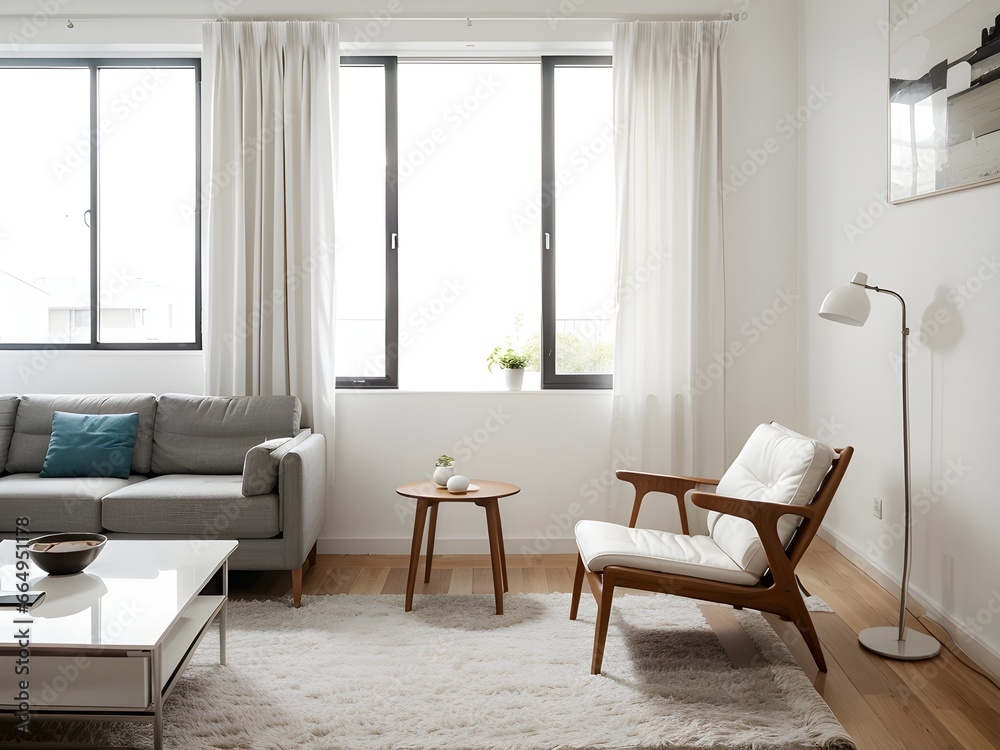 Immerse yourself in the world of modern interior design as this living room perfectly balances innovation, comfort, and urban chic.