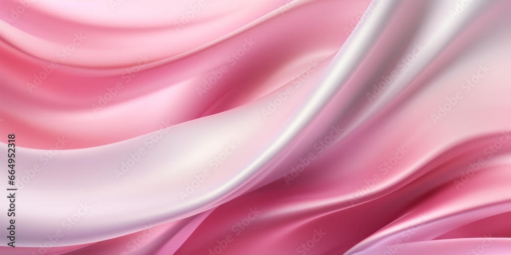 Fototapeta premium Abstract wavy pattern silky in pink and white colors, monochrome background.