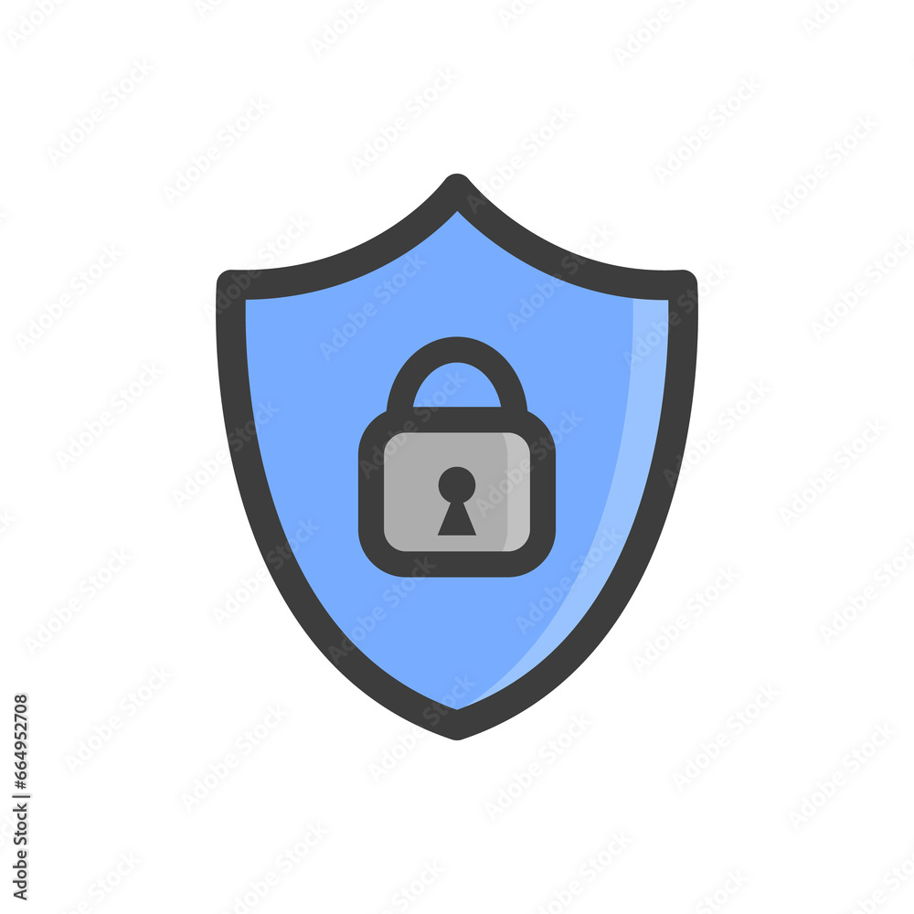 Shield icon. Security shield icon, symbol, sign. Shield with padlock, lock Shield icon. Security shield icon, symbol, sign. Shield with padlock, lock