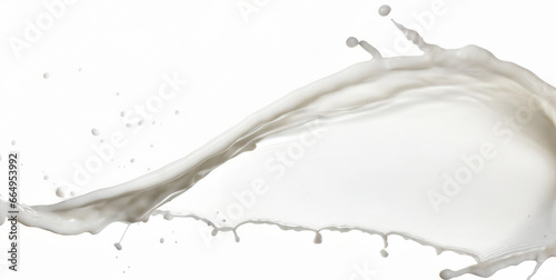 white milk splash on white background 