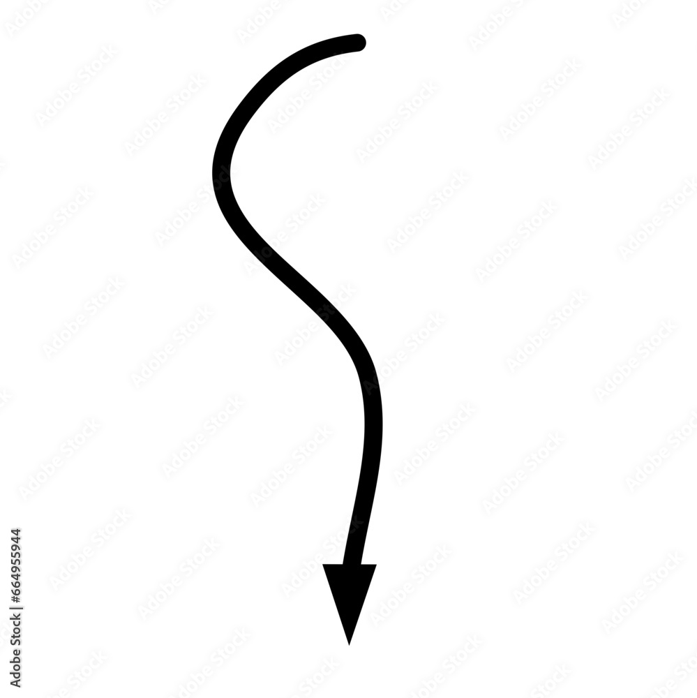 arrow doodle hand drawn vector 