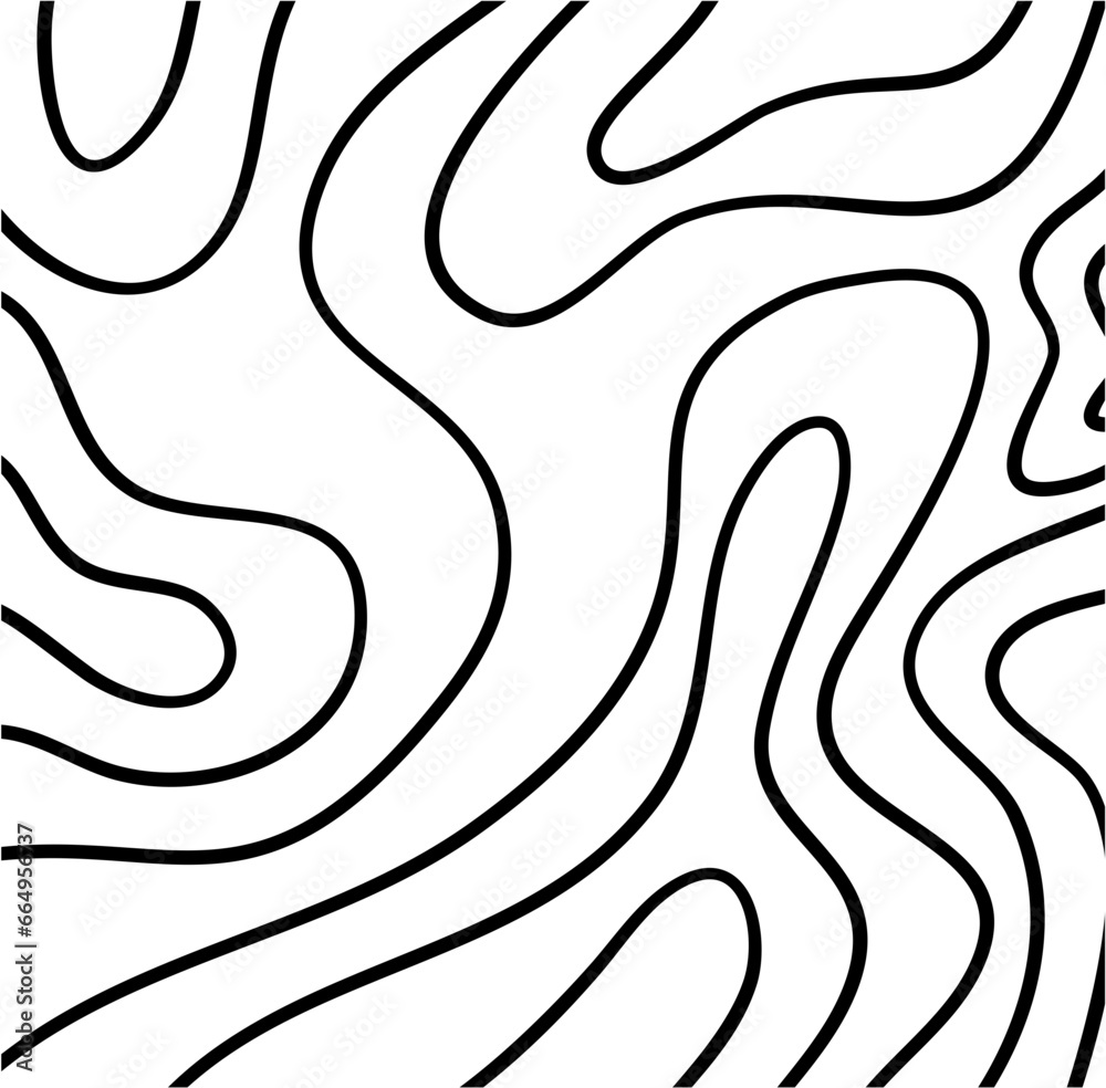 Black Topography Pattern 