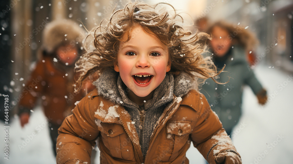 young child playing in snow young child playing in snow