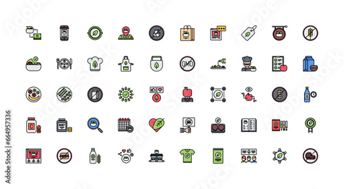 diet icon set