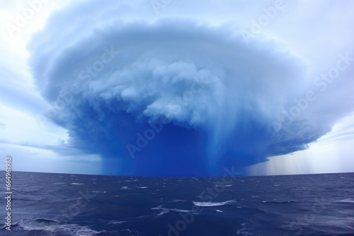 neptunes blue tone with visible storms photo