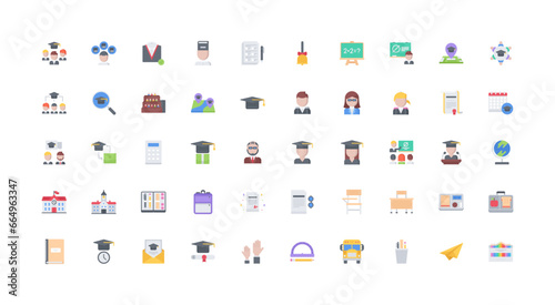 school icon set