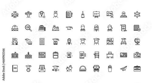 school icon set